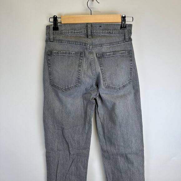 Gap Charcoal Wash Cheeky Straight High Rise Button Fly Jeans Women's Size 25 - Picture 8 of 12